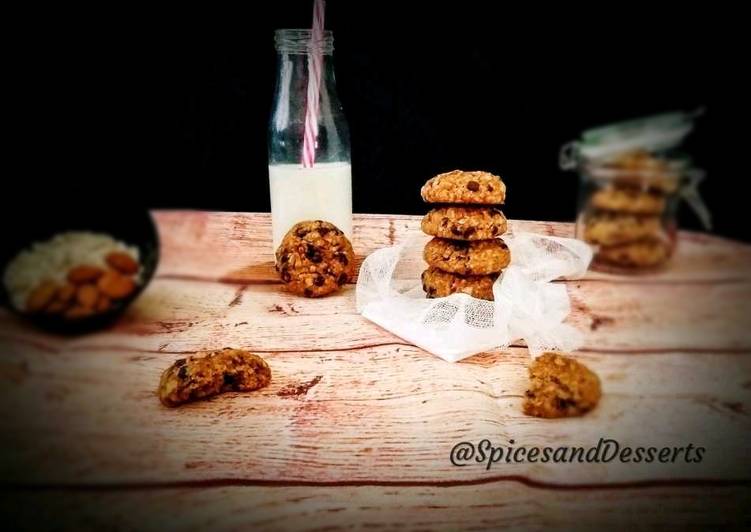 Almond Oats Chocolate Chip Cookies