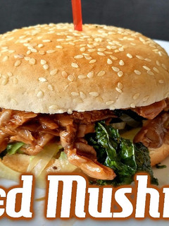 Una foto de Pulled Mushroom (Hamburguesa Vegana)