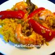 Arroz con langostinos y verduras