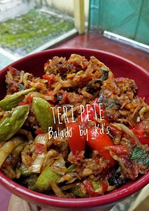 Foto resep Teri Pete daun melinjo Balado