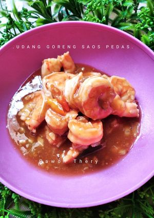 Foto resep Udang Goreng Saos Pedas