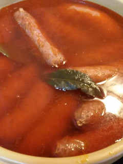 Una foto de Chorizos cocidos al vino