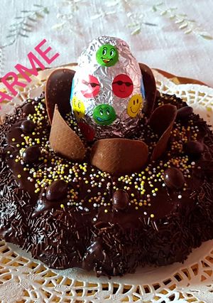 Una foto de Mona de Pascua de chocolate pequeña