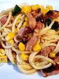 Spaghetti mit Kasseler und Creme Fraiche