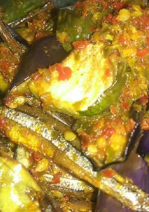 Foto resep Sambal terong & ikan teri simple
