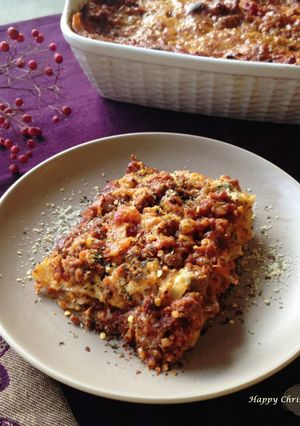 Christmas Lasagna。聖誕義式千層麵 的食譜成品照片