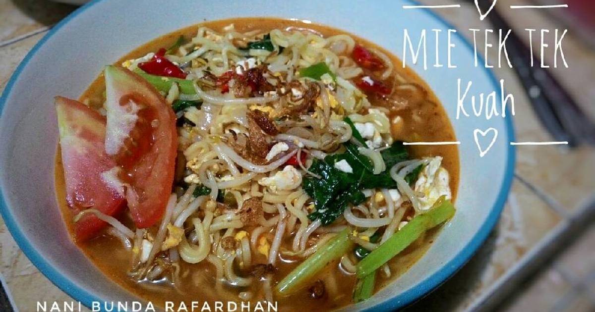 Resep Mie Tek Tek Kuah oleh Nani Bunda Rafardhan Cookpad