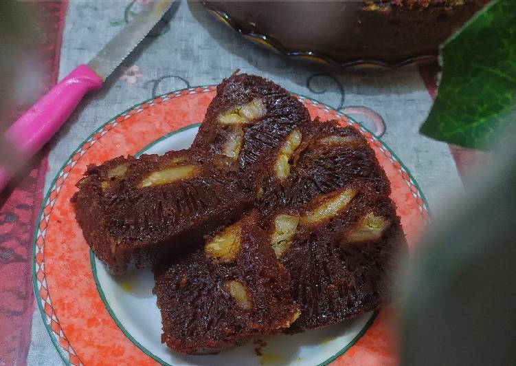 Bolu Jadoel Karamel pisang (resep mama mertua.takaran gelas)