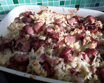 Easy Recipe Sigs Hearty Cauliflower Bake with Krakauer Sausages Delicious Simple