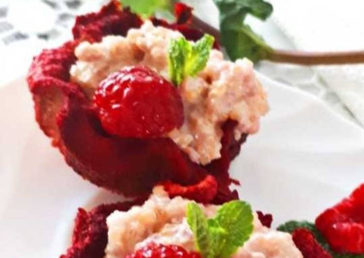 Simple Way to Make Quick Quinoa porridge in Raspberry Tarts