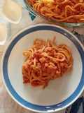 Pici con il sugo di baccalà