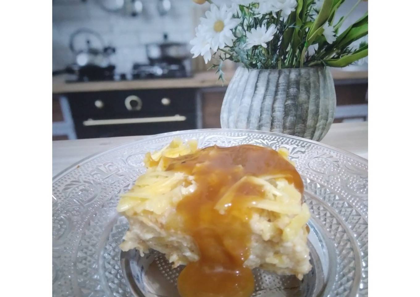 Puding Roti Saus Karamel