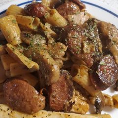 A picture of Creamy Cajun Chicken Sausage Pasta.