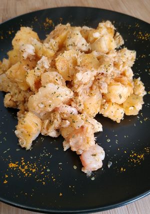 Foto principal de Patatas con bacalao y gambitas