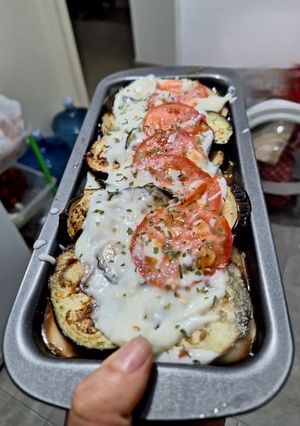 Una foto de Lasagna de Berenjena