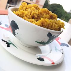 A picture of Turmeric Rice.