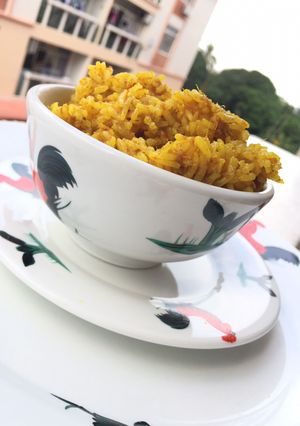 A picture of Turmeric Rice.