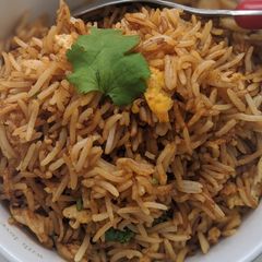 Garlic n egg fried rice A picture of Garlic n egg fried rice.