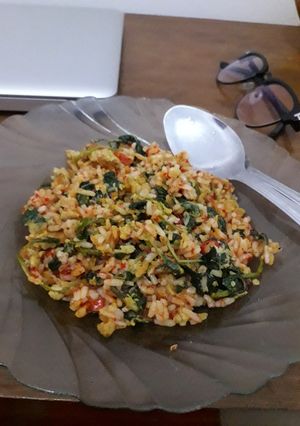 Foto resep Nasi Goreng Bayam