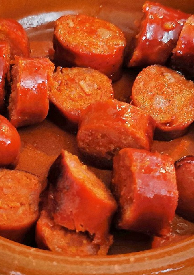 Una foto de Chorizos a la Sidra