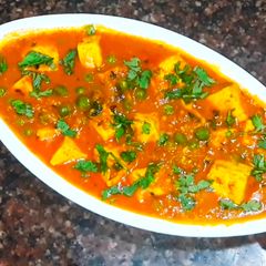A picture of #Matar paneer restaurant style.