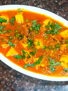 A picture of #Matar paneer restaurant style.