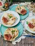 Cestini di parmigiano con lonzino e carciofi alla mentuccia