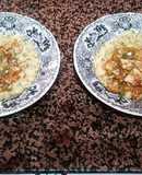 Conchita (pasta) con aprovecho del mar