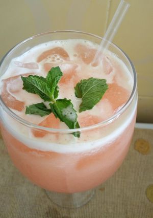 A picture of Pineapple Raspberry Agua Fresca.
