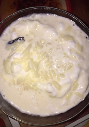 Una foto de Arroz con leche cremoso