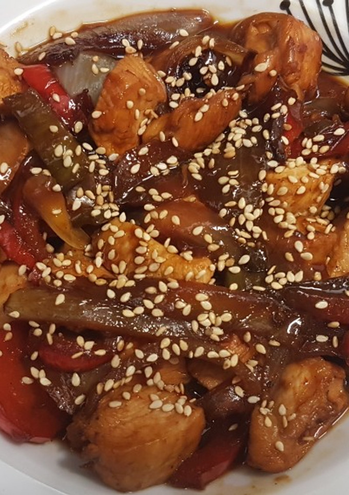 Una foto de Pollo teriyaki rápido