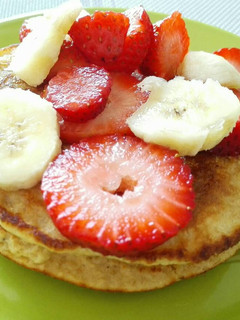 Una foto de Pancakes con avena