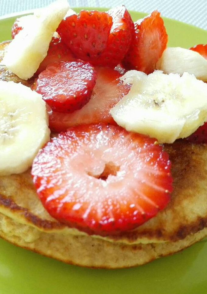 Una foto de Pancakes con avena