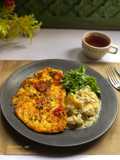 Omelet mit Käse und Tomaten (Telur Dadar Keju & Tomat) ala Jerman 🇩🇪