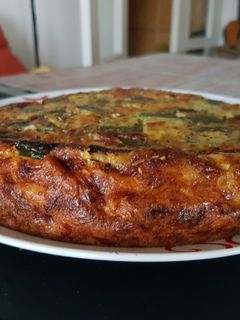 Une photo de Quiche sans pâte aux courgettes