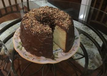The New Way Serving Recipe Butter pound cake with chocolate almond frosting Savory Delicious