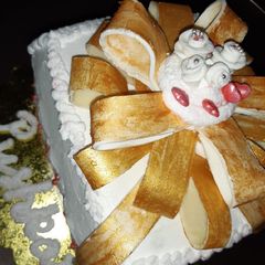 A picture of Gift box cake.