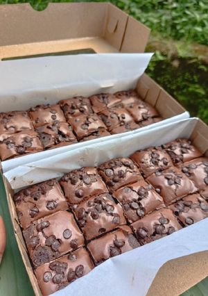 Foto resep Fudgy brownies shiny crust