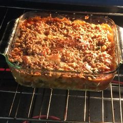 Baked vegetable casserole A picture of Baked vegetable casserole.