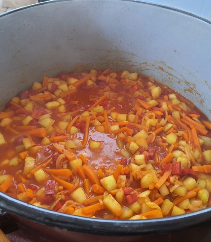 Édes-savanyú ragu cukkiniből recept fotója