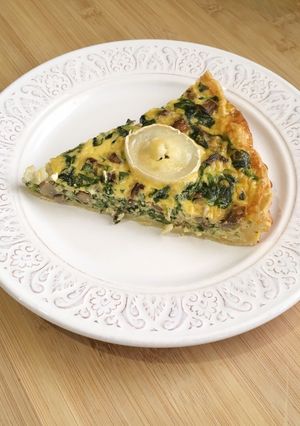 Foto principal de Quiche de champiñones y espinacas
