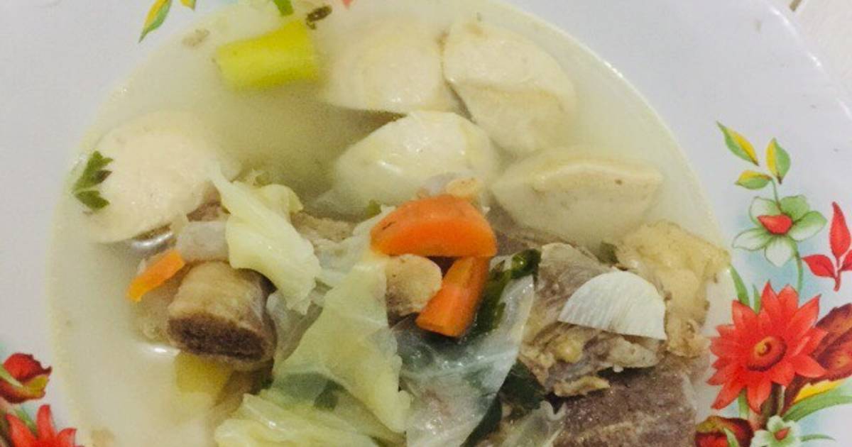 Resep Sayur Sop Tulang Sapi Dan Bakso Oleh Ecaaaaaa Cookpad