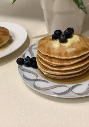 صورة لوصفة بان كيك 🥞 لذيييييييذ