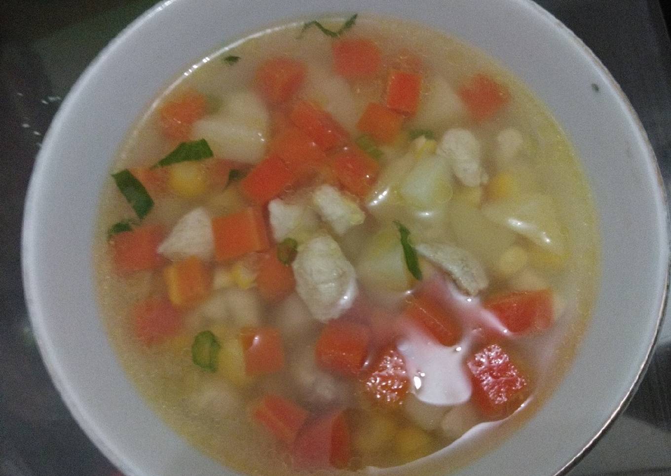Sop ayam ala KFC