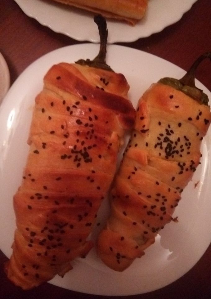صورة لوصفة خبز محشي بالفلفل واللحم المفروم 🌶