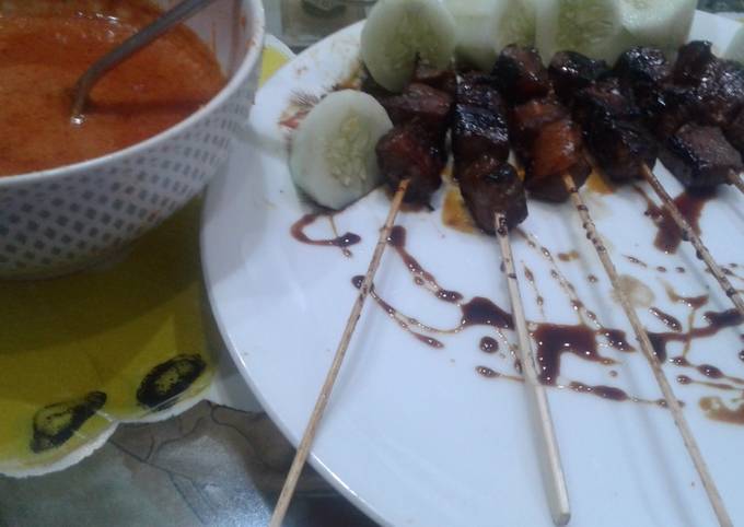 Resep Sate Sapi Saus Kacang Masakan Rumahan Anti Gagal