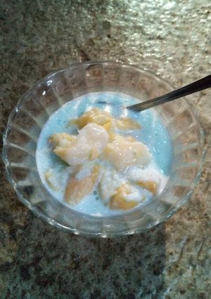 Foto resep Tape singkong kuah susu Segar rasa vanilla blue