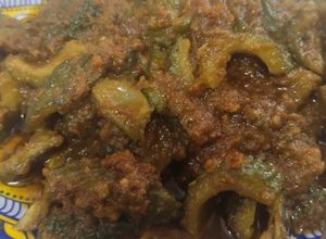 Gambar Sambal Goreng Cili Padi Ikan Mambung Bersama Peria