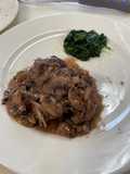 NY Strip in Brown Butter Sauce with Mushrooms