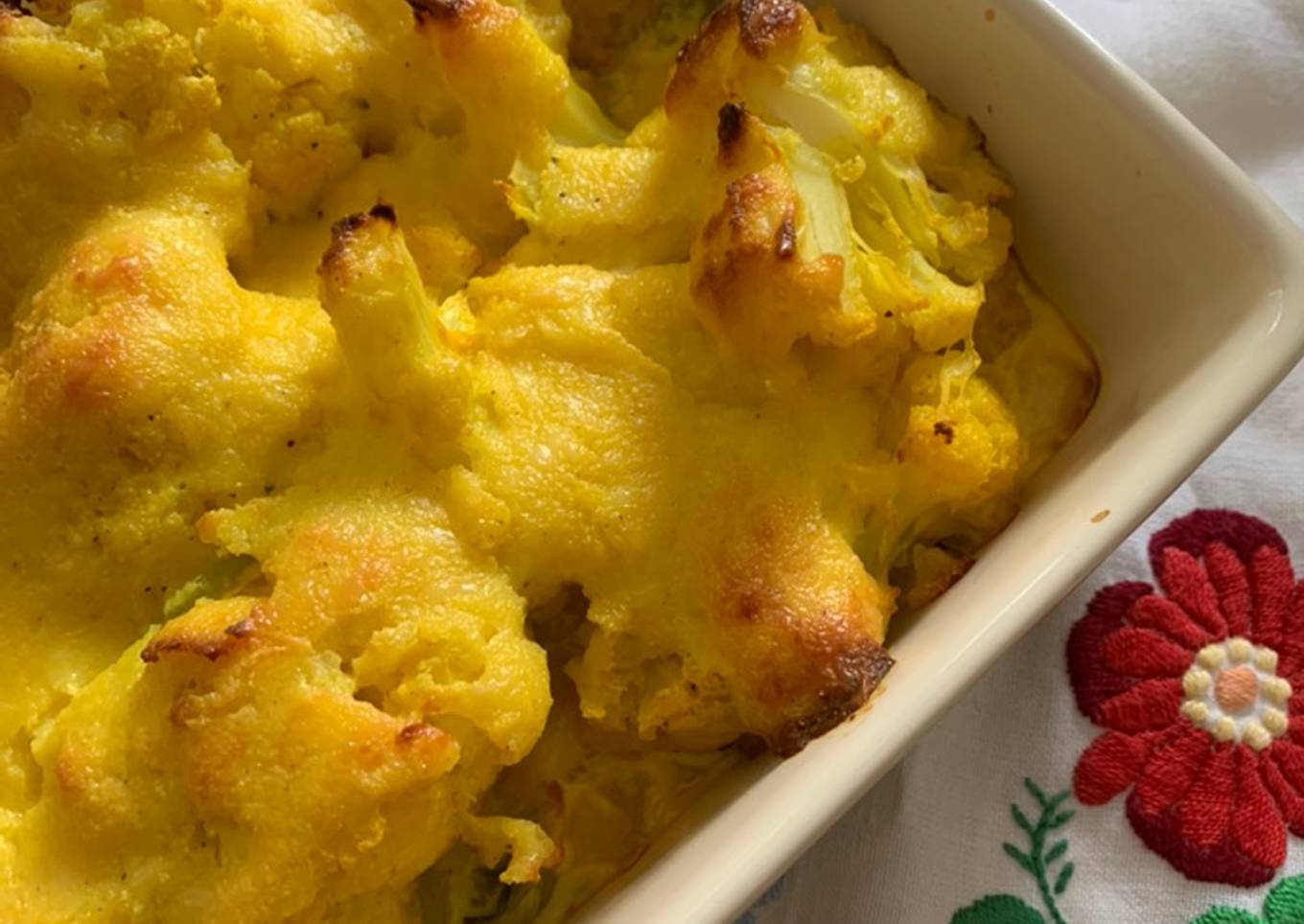 Gratin doré de chou-fleur